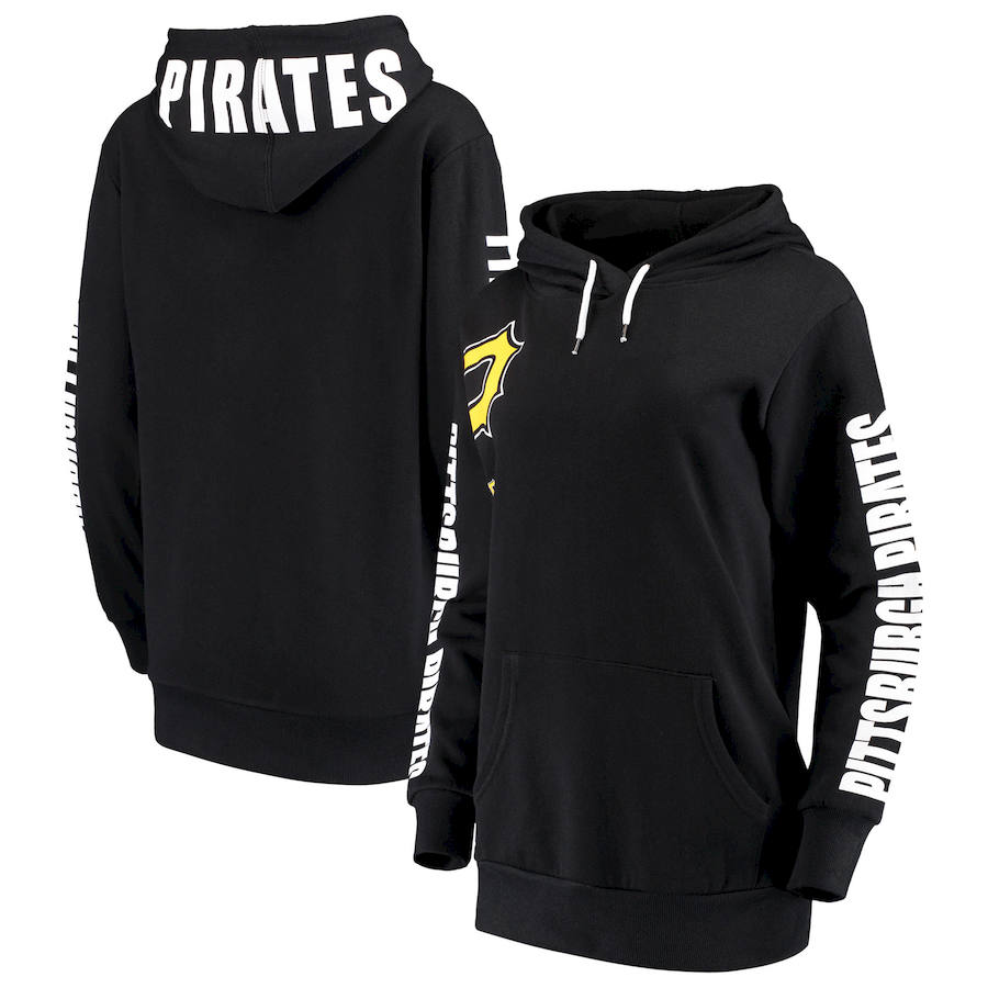 Women Pittsburgh Pirates G III 4Her by Carl Banks 12th Inning Pullover Hoodie Black,We sell and wholesale Women Pittsburgh Pirates G III 4Her by Carl Banks 12th Inning Pullover Hoodie Black on line form chian!